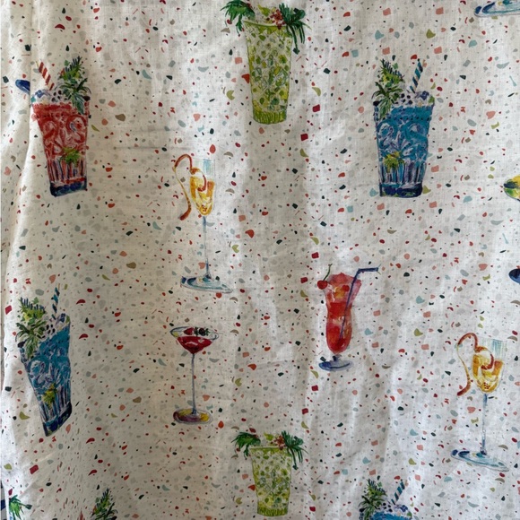 Vilagallo Linen Dress with Cocktails Size 46 - Picture 4 of 7